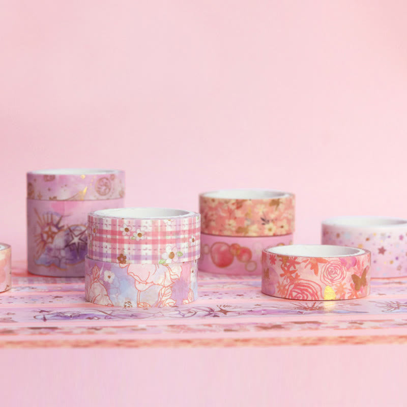 9 rolls Set Floral Series Washi Tape Decorative Scrapbook Tape