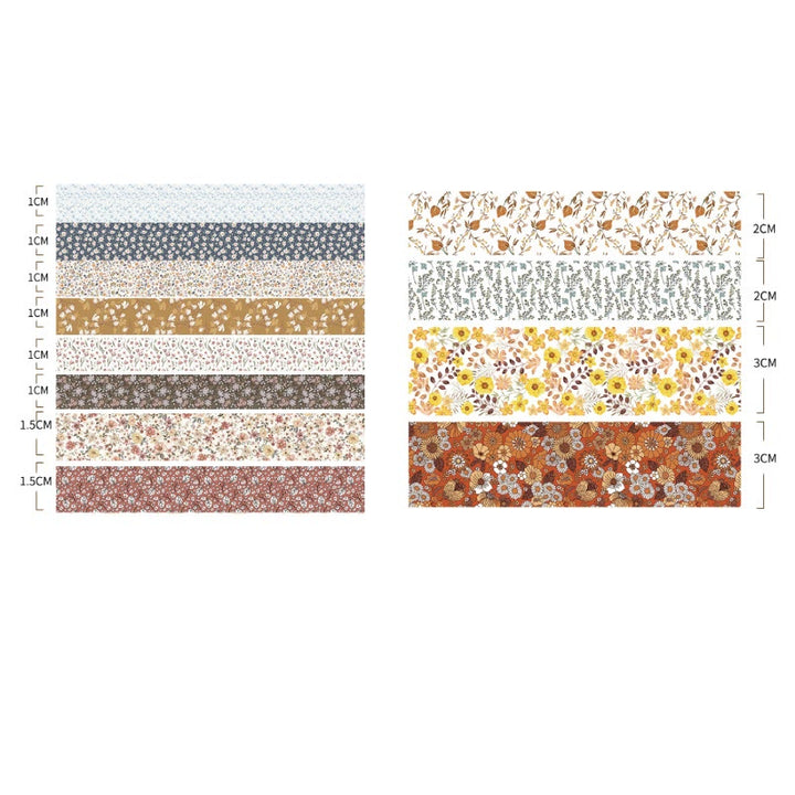 12 Rolls Flower Diary Series Washi Tape For Scrapbook Decor