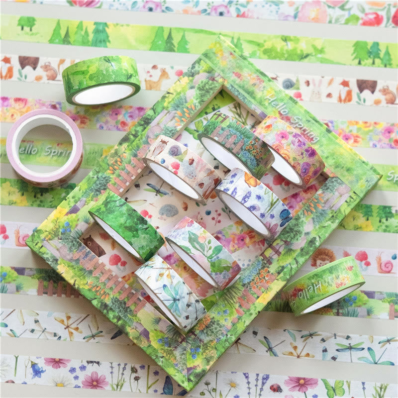 10 Rolls Hello Spring Series Washi Tape Set Scrapbook Tape