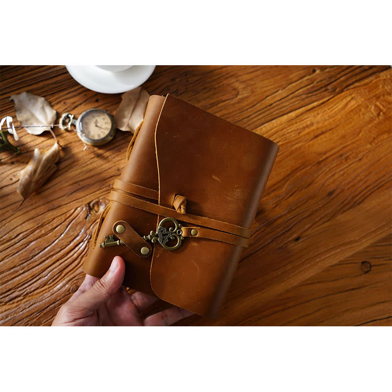 Retro Classic Leather Cover Notebook For Travel Daily Record