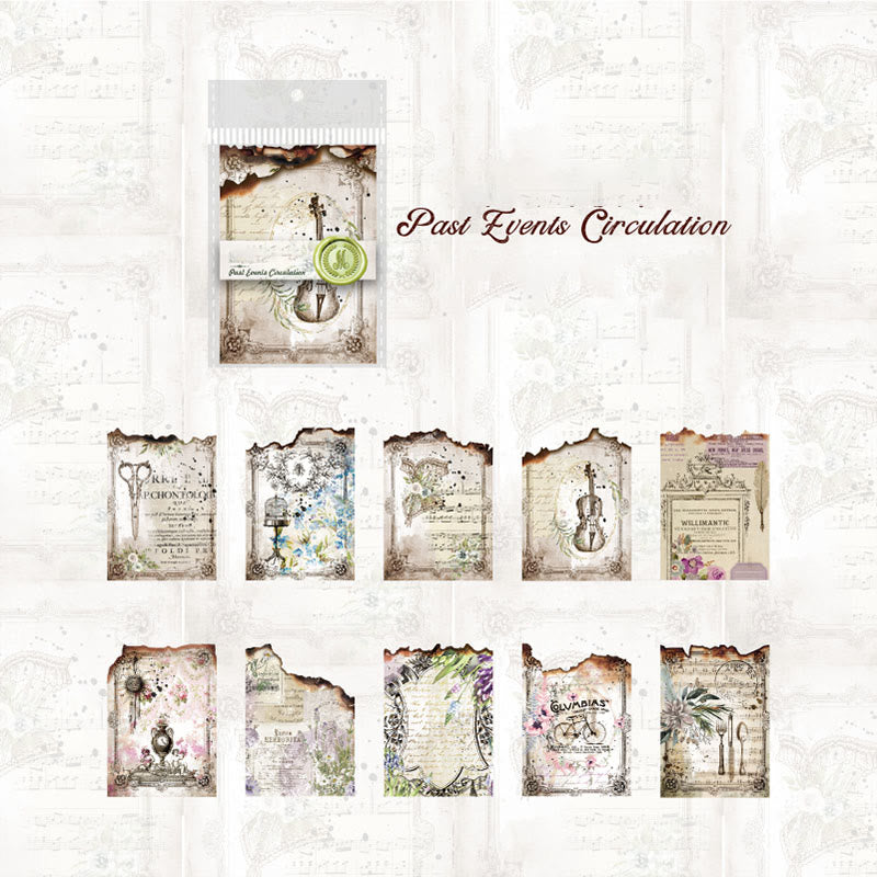 Decorative Burning Letter Series Paper Scrapbook Journaling Backing Paper