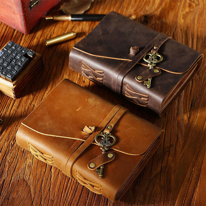 Retro Classic Leather Cover Notebook For Travel Daily Record