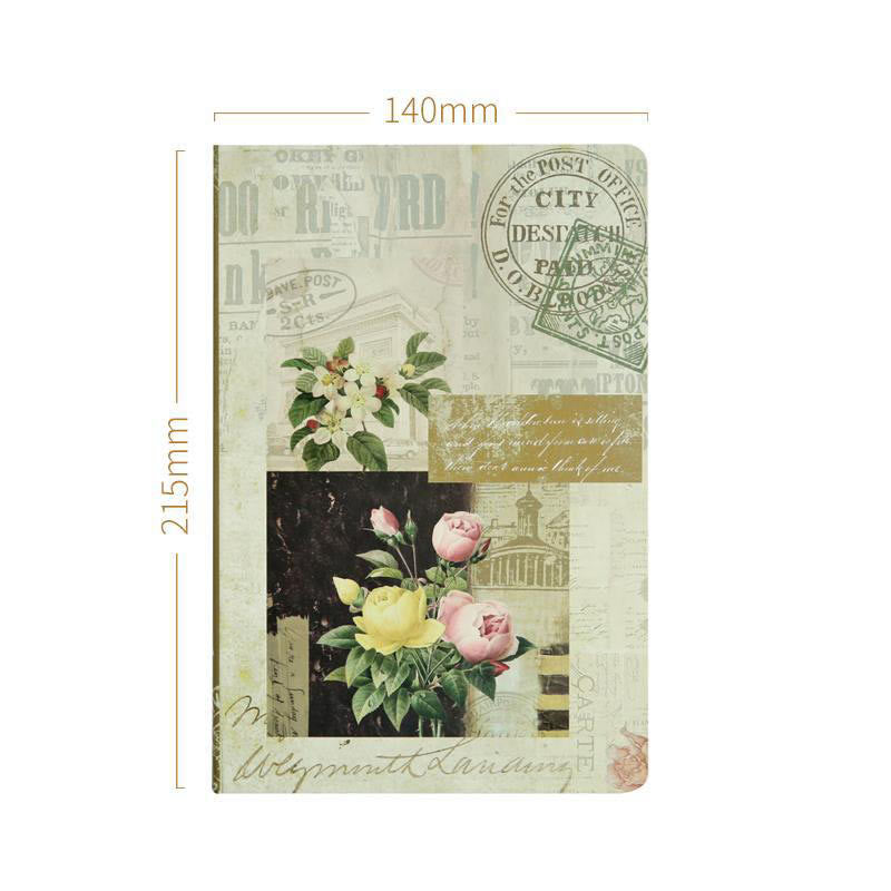 Vintage Hardbound Coloring Inner Pages Journal Notebook Diary