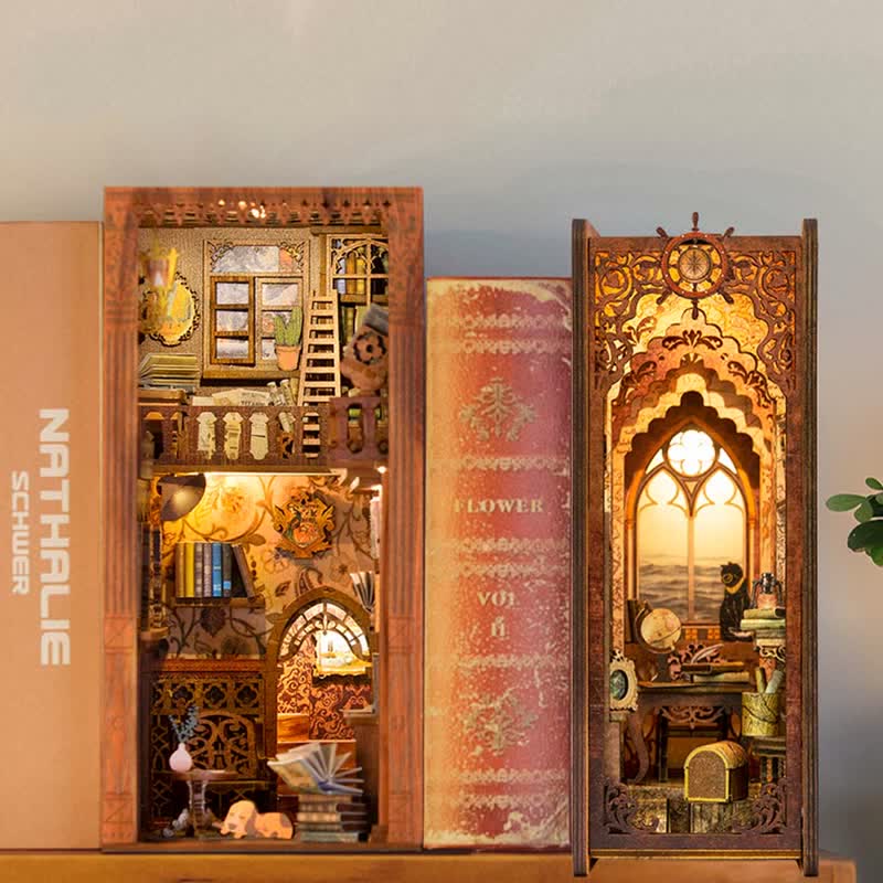 Eternal Bookstore DIY Book Nook Miniature Kit 3D Wooden Puzzle for Decoration