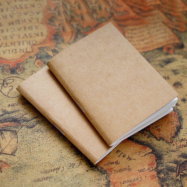 Mini Classic Leather Cover Notebook For Travel Daily Record