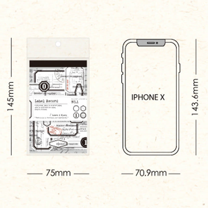 Label Record Series Sticker Book For DIY Journal Decor