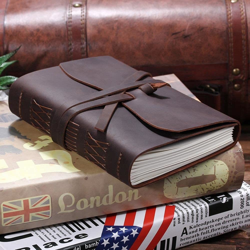 Retro Softcover Leather Journal 320 Pages Handmade Notebook