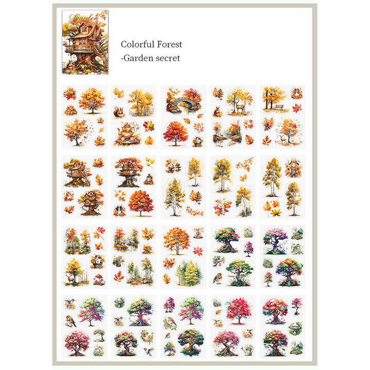 Secret Garden Sticker Book 20Pcs PET Scrapbook Stickers