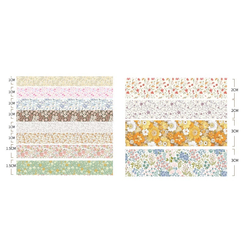 12 Rolls Flower Diary Series Washi Tape For Scrapbook Decor