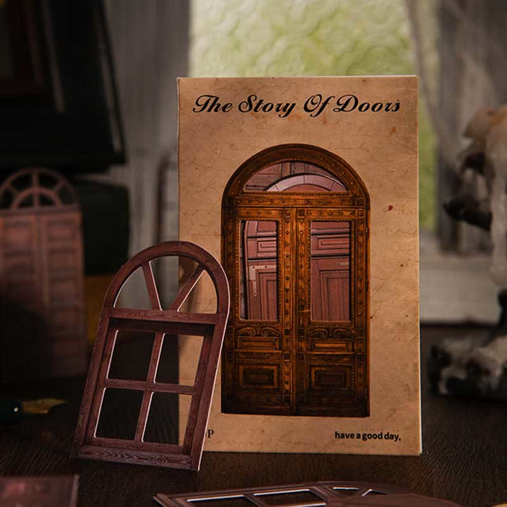 Vintage Story Of Doors And Windows Scrapbook Journaling Backing Paper