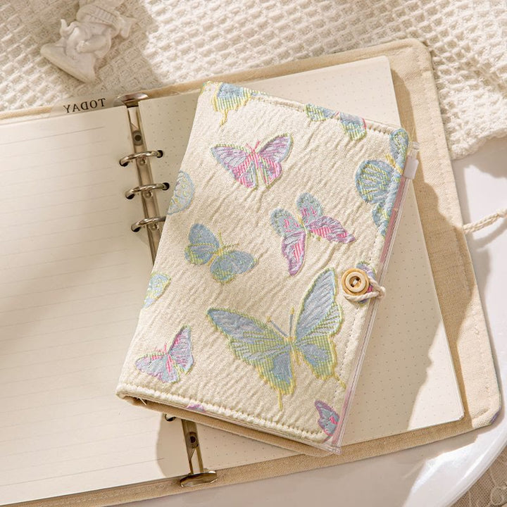 A5/ A6 Warbler Butterfly Cloth Cover Notebook For DIY Daily Record