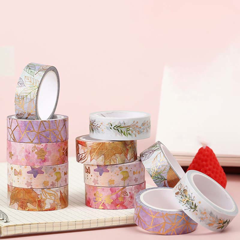 6 Rolls Flowes Washi Tape Set Decorative Scrapbook Tape