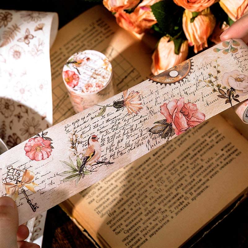 Wonderland of Flowers Series 8 Styles Retro Floral Tape Scrapbook Decorative