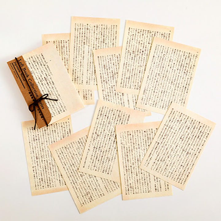 Vintage Paper Set Decorative Hand Writing Letter Journaling Backing Paper