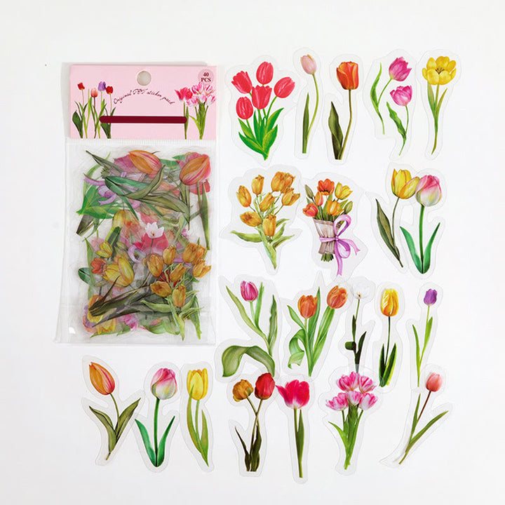 Nature Series Botanical Stickers Clear Cut-Out Flowers Sticker