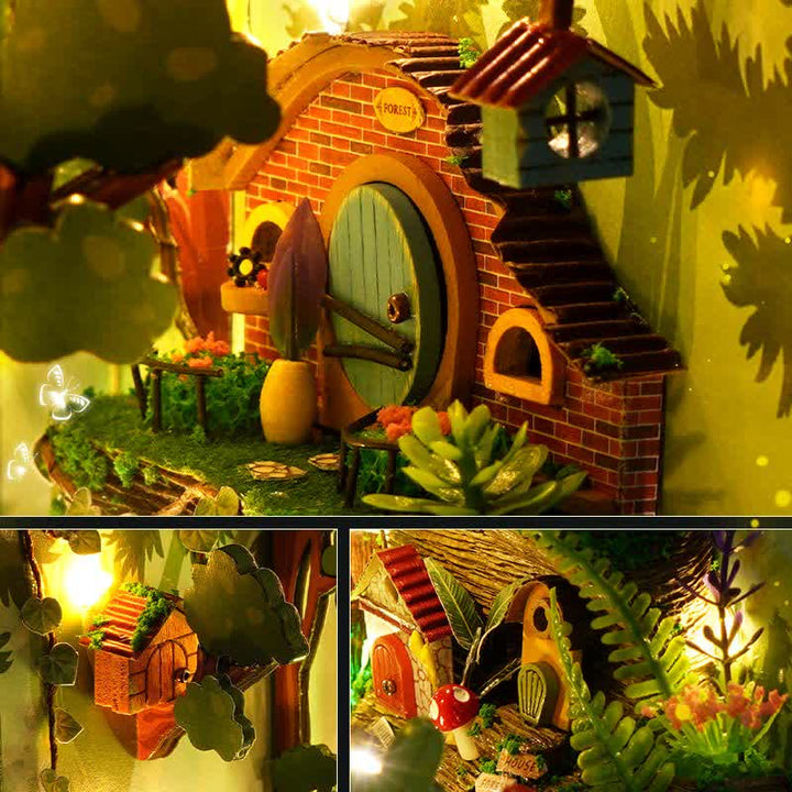 Firefly Forest DIY Book Nook Miniature Kit 3D Wooden Puzzle for Decoration