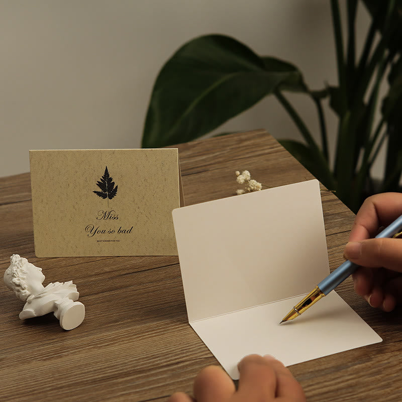 Leaves Greeting Card With Envelopes For Mail Letter