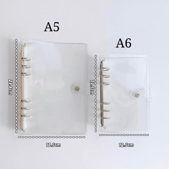 A5 Clear Transparent Cover Photo Album With Loose Leaf Binder