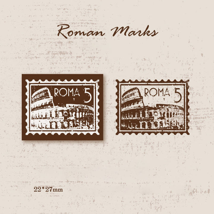 6 Styles Retro Wooden Rubber Stamps For Card Making