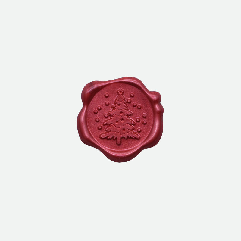 10pcs Christmas Tree Wax Seal Stamp Sticker For Envelope