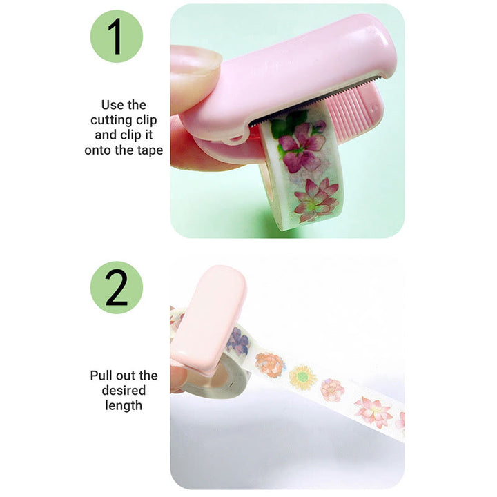 Mini Office Tape Cutter Clip Hand-tearable Portable Accessories