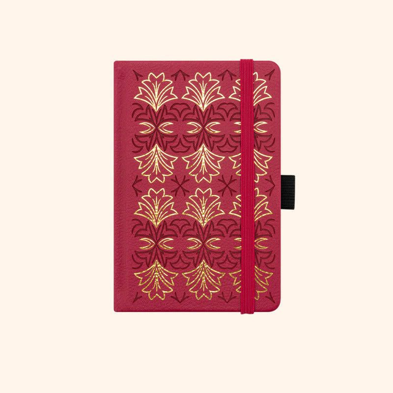 A6 Floral Leather Cover Notebook For Planner Bullet Journal