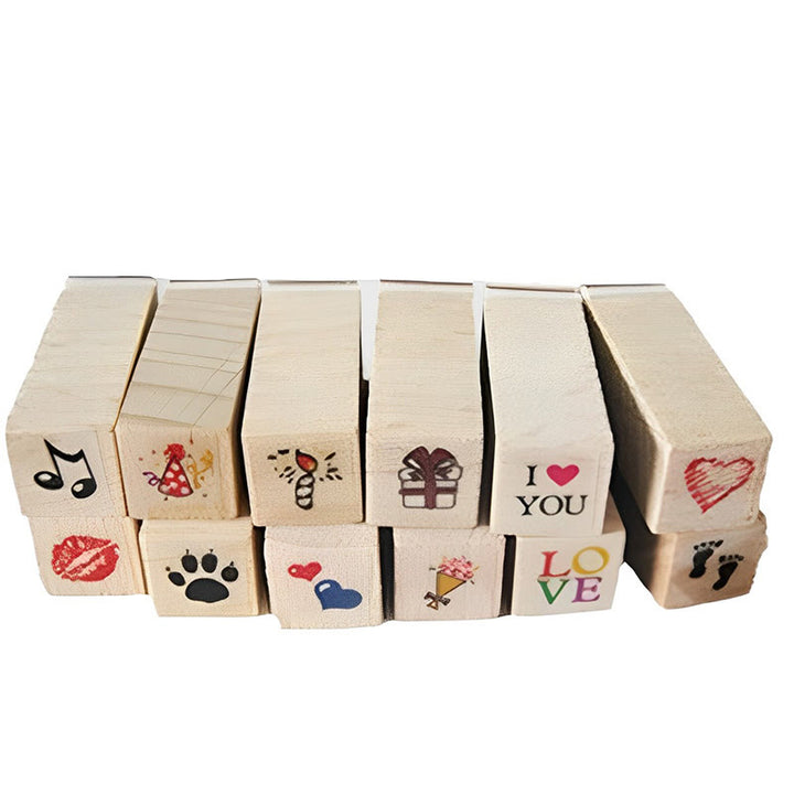 Cute Joyfill Diary Wooden Stamps For Card Making