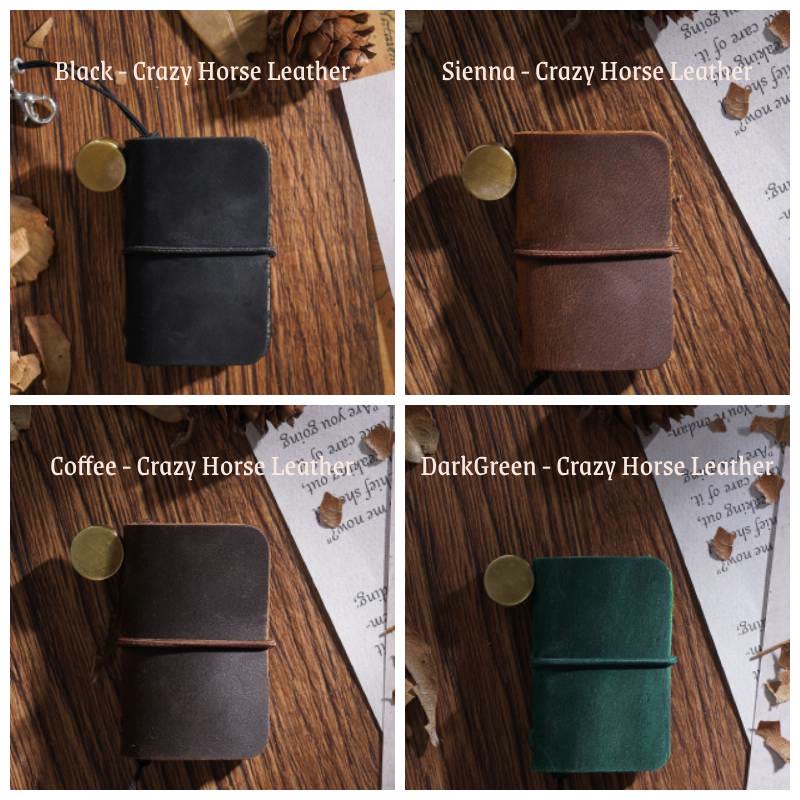 Genuine Leather Cover Handmade Mini Notebook Scrapbook