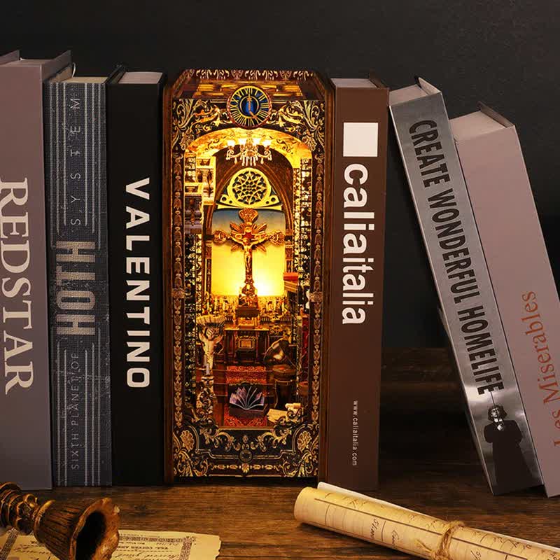 Covenant Church DIY Book Nook Miniature Kit 3D Wooden Puzzle for Decoration