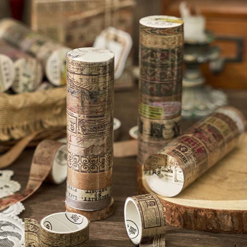 8 Rolls Relive Old Dreams Series Washi Tape For Scrapbook