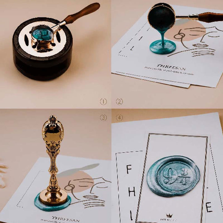 3D Embossed Ocean Water Series Seal Wax Stamp Decorative Gift