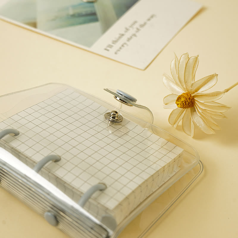 PVC Potable Clear Notebook Cover With Opening Coil For Journal