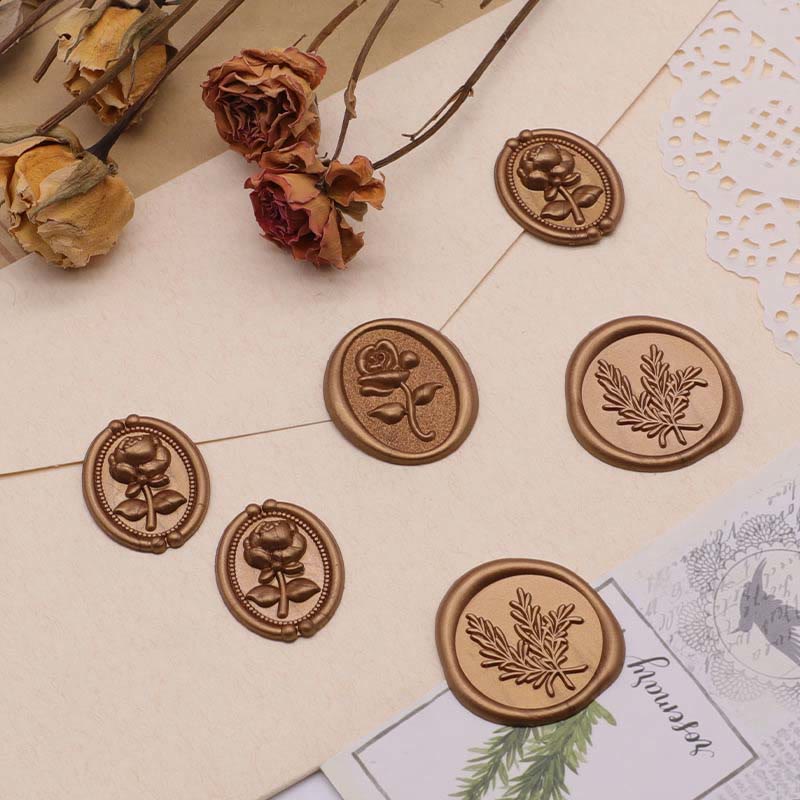 10pcs Rosemary Adhesive Wax Seal Stamp Sticker For Envelope Gift