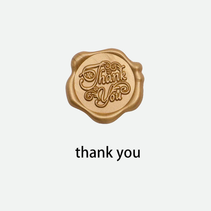 10pcs Thank You Wax Seal Stamp Sticker For Envelope