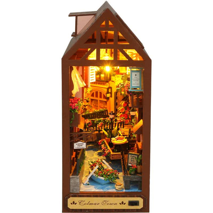 Colmar Town DIY Book Nook Miniature Kit 3D Wooden Puzzle for Decoration