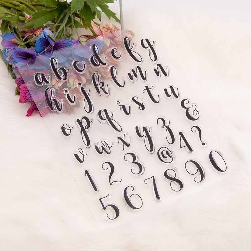 Clear Black Stamps Lowercase Alphabets Silicone Seal Rubber Stamps