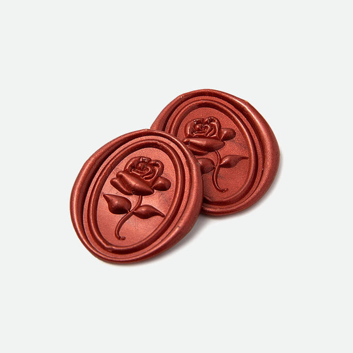 10pcs Rose Adhesive Wax Seal Stamp Sticker For Envelope Gift