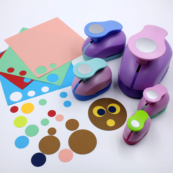 Mini Round Shape Hole Punch For Kids Paper Crafting