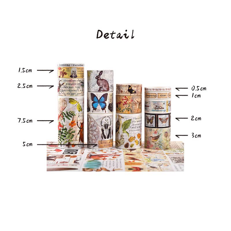 Retro Nostalgic Memory Washi Tape Set Decorative Scrapbook Tape