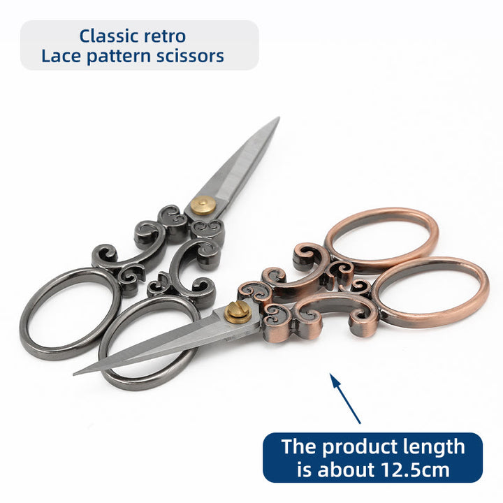 Vintage Lace Shape Scissors Stainless Steel Tools For Crafts