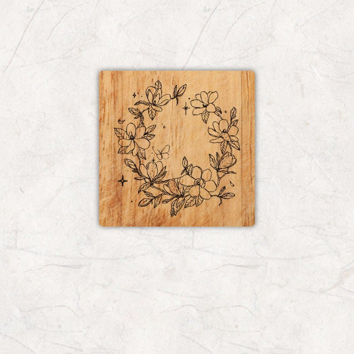 Mountains And Clouds Series Wooden Rubber Stamp