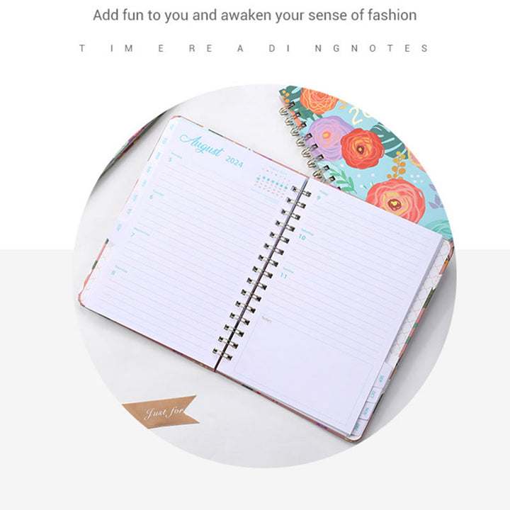 A5 Flowers Cover Notebook For Daily Record Student Gift