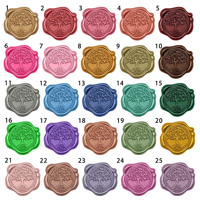 10pcs Tree Of Life Wax Seal Stamp Sticker For Envelope