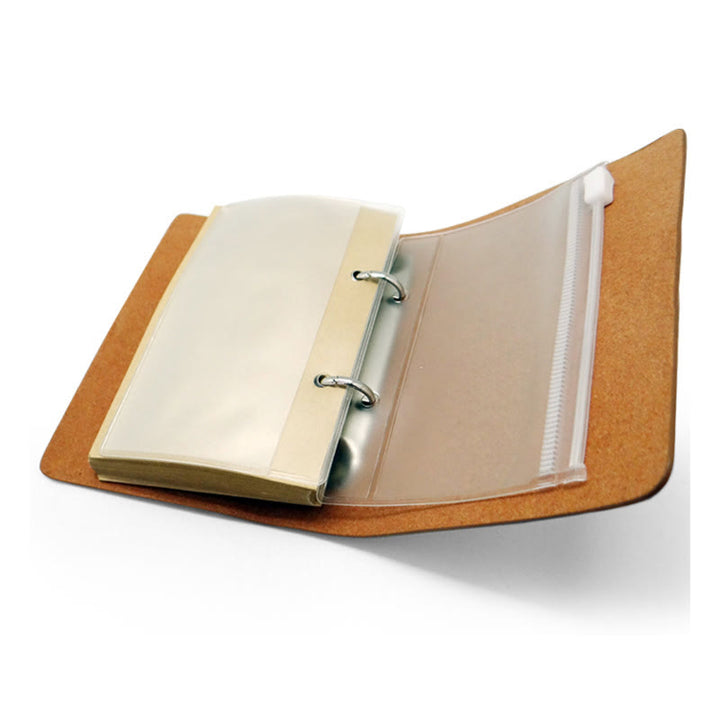 Vintage Leather Cover Kraft Paper Notebook For Bullet Journal