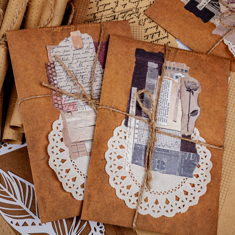 Minimalist Kraft Paper Set Decorative Lace Backing Paper