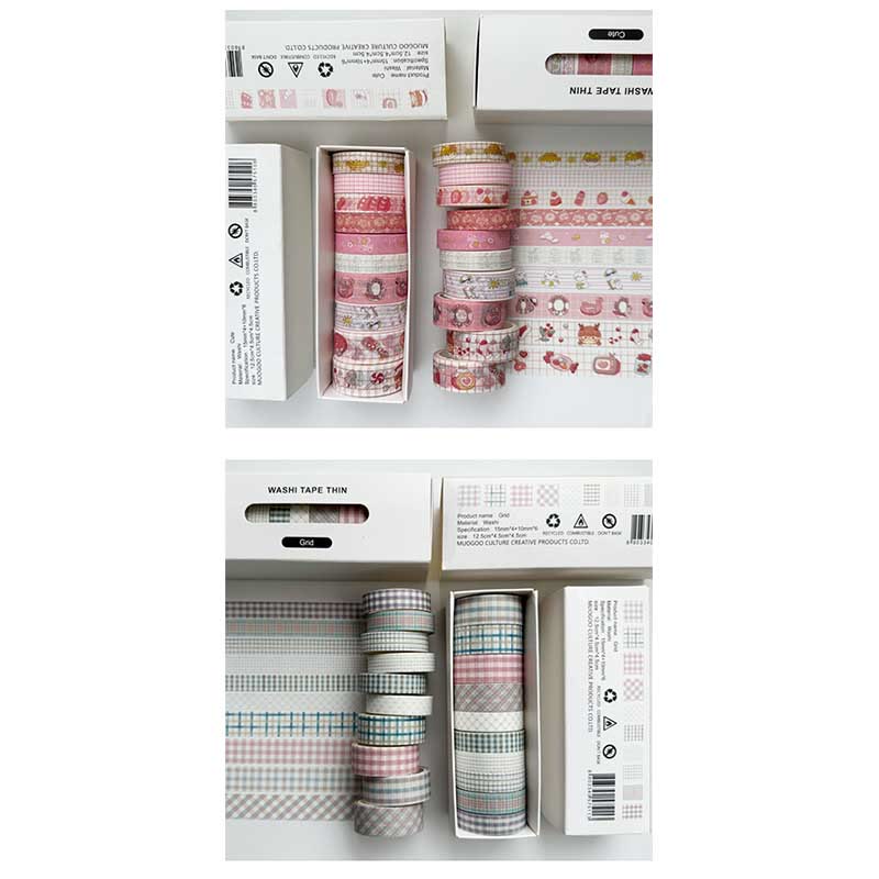 10pcs Set Decorative Tape Retro DIY Scrapbook Decor