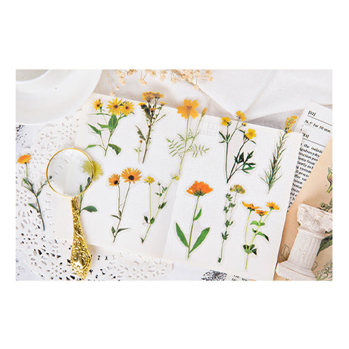 Romatic Sea of Flowers Series PET Stickers DIY Journal Sticker Pack