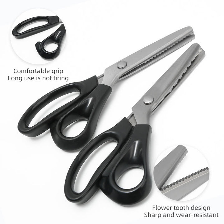 Utility Pinking Shears Sharp Scissors For DIY Crafts Cutting