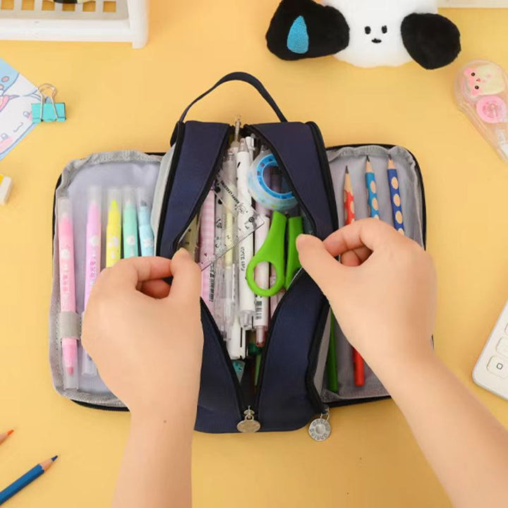 Bright Color Stationery Bag Multifunctional Pencil Case For Kids