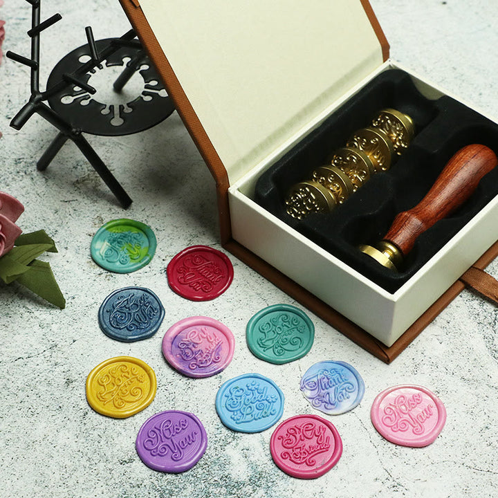 Greetings Series Wax Seal Stamps Tools Gift Set For Letter